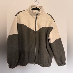 WOOL PANEL FLIGHT JACKET- by Richie Le